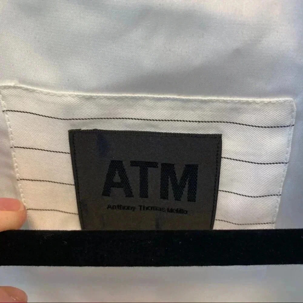 ATM Anthony Thomas Melillo Pinstripe Bomber - Picture 10 of 12
